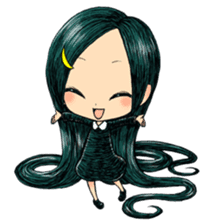 Trailly"the girl of dark night" sticker #3226546