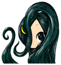 Trailly"the girl of dark night" sticker #3226547