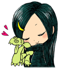 Trailly"the girl of dark night" sticker #3226548