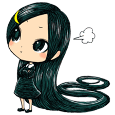 Trailly"the girl of dark night" sticker #3226552