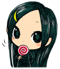 Trailly"the girl of dark night" sticker #3226554