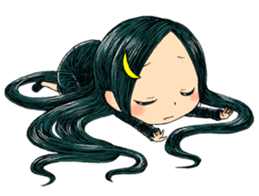 Trailly"the girl of dark night" sticker #3226556