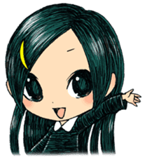 Trailly"the girl of dark night" sticker #3226560