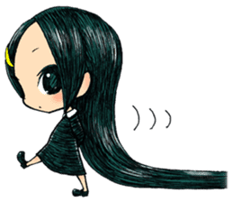 Trailly"the girl of dark night" sticker #3226562