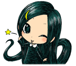 Trailly"the girl of dark night" sticker #3226563