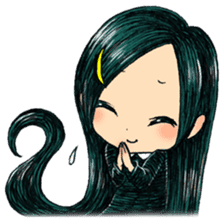 Trailly"the girl of dark night" sticker #3226564