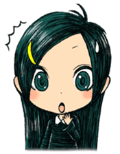 Trailly"the girl of dark night" sticker #3226565