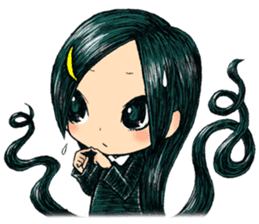 Trailly"the girl of dark night" sticker #3226566