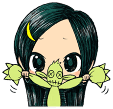 Trailly"the girl of dark night" sticker #3226567