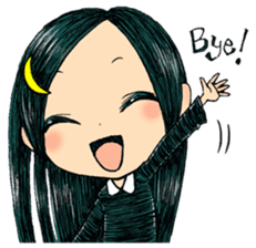 Trailly"the girl of dark night" sticker #3226571