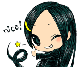 Trailly"the girl of dark night" sticker #3226573