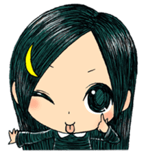 Trailly"the girl of dark night" sticker #3226574