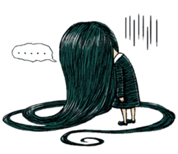 Trailly"the girl of dark night" sticker #3226576