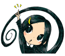 Trailly"the girl of dark night" sticker #3226577