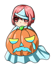 Adorable girl (Halloween articles) sticker #3226586