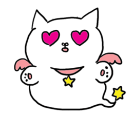 cat in a box 3 (angel cat) sticker #3227851