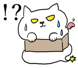 cat in a box 3 (angel cat) sticker #3227855