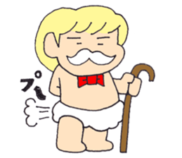 Funny Gentleman Baby sticker #3227873