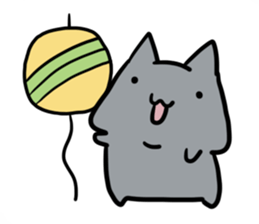 refuse an invitation black cat (thin) sticker #3228895