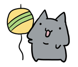 refuse an invitation black cat (thin) sticker #3228895