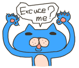 Daily life of a blue cat sticker #3228939