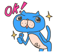 Daily life of a blue cat sticker #3228940