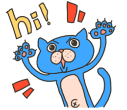 Daily life of a blue cat sticker #3228943