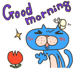 Daily life of a blue cat sticker #3228944