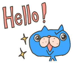 Daily life of a blue cat sticker #3228945