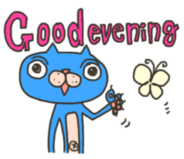 Daily life of a blue cat sticker #3228946