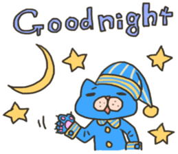 Daily life of a blue cat sticker #3228947