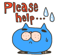 Daily life of a blue cat sticker #3228955