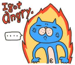 Daily life of a blue cat sticker #3228956