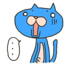 Daily life of a blue cat sticker #3228959