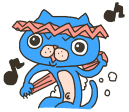 Daily life of a blue cat sticker #3228961