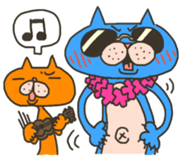 Daily life of a blue cat sticker #3228962