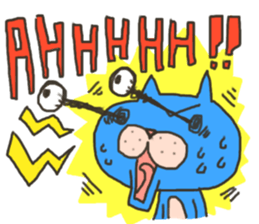 Daily life of a blue cat sticker #3228963