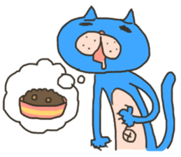 Daily life of a blue cat sticker #3228964