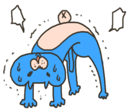 Daily life of a blue cat sticker #3228965