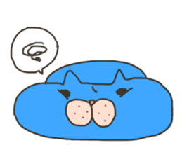Daily life of a blue cat sticker #3228966