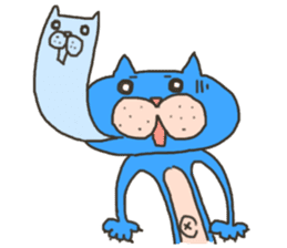 Daily life of a blue cat sticker #3228967