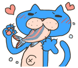 Daily life of a blue cat sticker #3228969