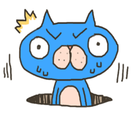 Daily life of a blue cat sticker #3228971