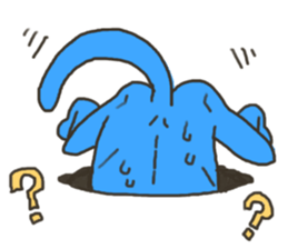 Daily life of a blue cat sticker #3228972