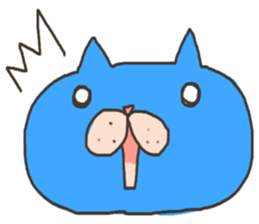 Daily life of a blue cat sticker #3228973