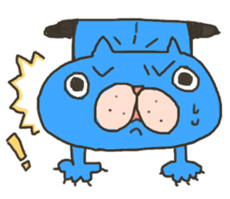 Daily life of a blue cat sticker #3228976