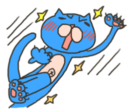 Daily life of a blue cat sticker #3228978