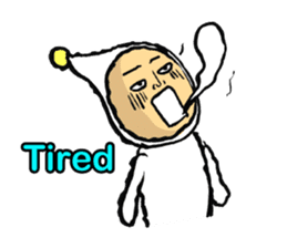 Middle-aged dressed in white (English) sticker #3229581