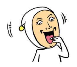 Middle-aged dressed in white (English) sticker #3229584