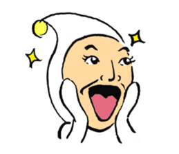 Middle-aged dressed in white (English) sticker #3229597